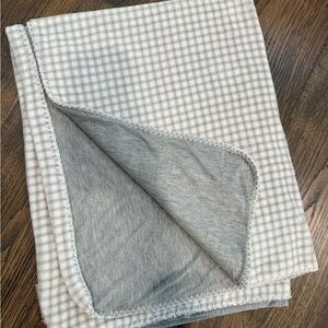 Gray and White Gingham Blanket